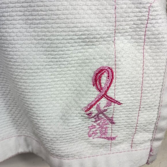Fuji Champion Kimono W1 Jiu-Jitsu Gi Jacket Embroidered Cherry Blossom Cancer - Picture 8 of 14